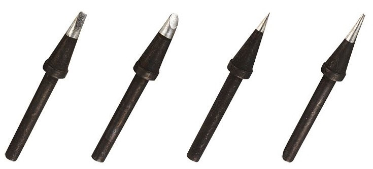 Pack of 4 Solder Tips for 40Watt Soldering Iron, fits ZD987