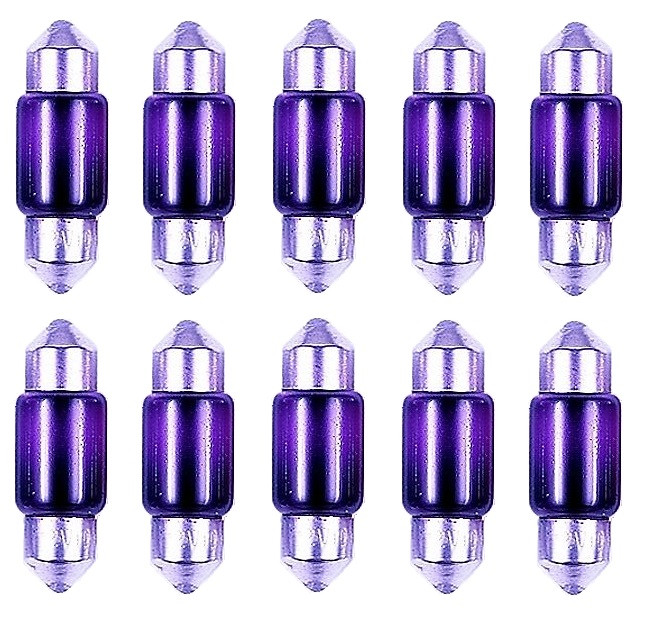 Box of 10 #3175P Lamp 3175 Purple Auto Bulb Automotive
