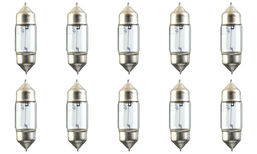 Box of 10 6423 Lamp Automotive Festoon Bulb 24V 5W 0.2A