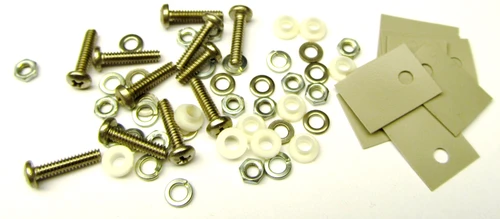 Set of 10 pcs TO-220 Insulator/Mounting Kits STAINLESS STEEL Rubberized Silicone