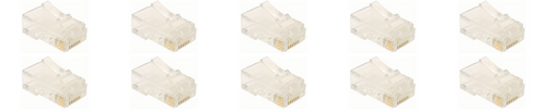 RJ45 Modular Plug (8/8, Ethernet), Pack of 10
