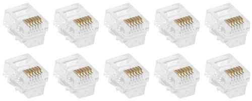 RJ12 Telephone Modular Plug 10 pcs 6P6C (6/6)
