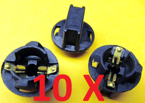 10 pcs PCB bulb socket for W2.1x9.5d wedge bulbs (for 158, 194, 555 and similar)