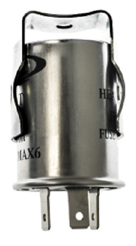 3-Prong Thermal Turn Signal Flasher Relay + Bracket TF569, Three Pin Round, 14 A