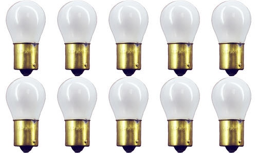 Box of 10 Bulbs #1691IF (1691 Internally Frosted) 28V, 17W, BA15s Base, S-8