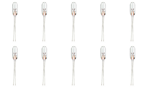Box of 10 Bulbs #1783 2.5 V, 0.5 W, Wire Terminal Base, T-1.75