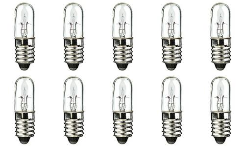 Box of 10 Bulbs #1474 14 V, 2.38 W, E10 Base, T-3