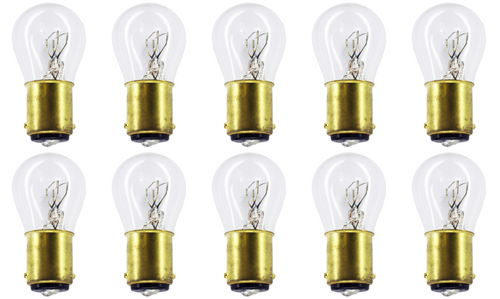 Box of 10 Bulbs #1612 5.4 V, 10.04 W, BA15d Base, S-8