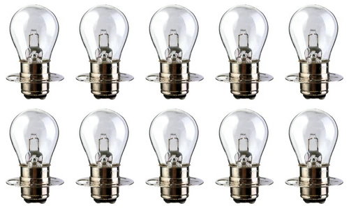 Box of 10 Bulbs #1630 6.5 V, 17.875 W, P15d Base, S-8