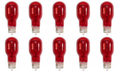 Box of 10 #906R (Red) Lamp Auto Bulb