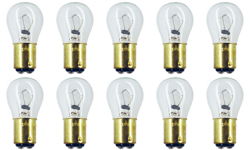 Box of 10 Bulbs #1204 28 V, 19.88 W, BA15d Base, S-8