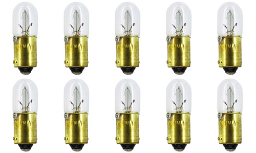 Box of 10 Bulbs #1437, 24 V, 1.44 W, BA9s Base, T-3.25