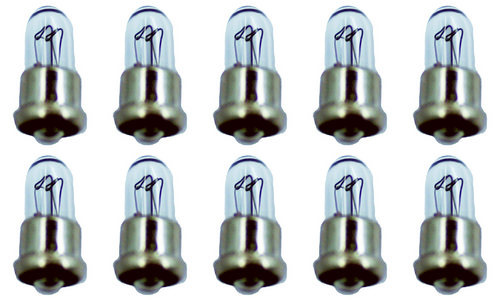 Box of 10 #6839 Miniature Bead Grain Of Wheat Bulb 28V, 0.67W, T1