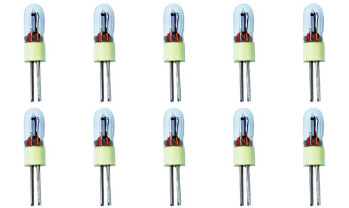 Box of 10 Bulbs #8099, 18V,0.47W, 0.026A, Bi-Pin, T-1 (3mm), G1.27 base
