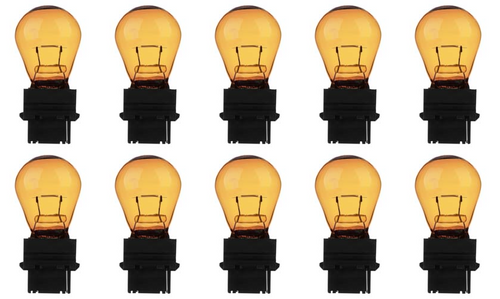 Box of 10 #4156NALL Natural Amber Long Life Auto Bulb Lightbulbs 12.8V 28.5W