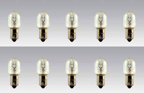 Box of 10 #1414 Lamp Auto Bulb Automotive Lightbulb 14V 6.44W 0.46A BA9s
