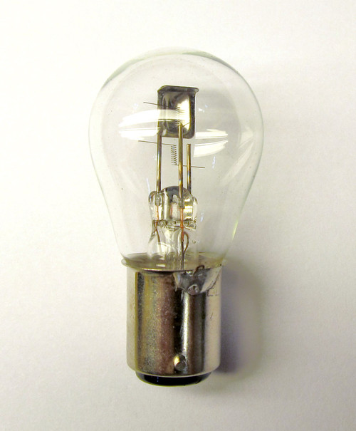 Bulb #3165 6V 15/15W, BAX15d base, S8 Glass