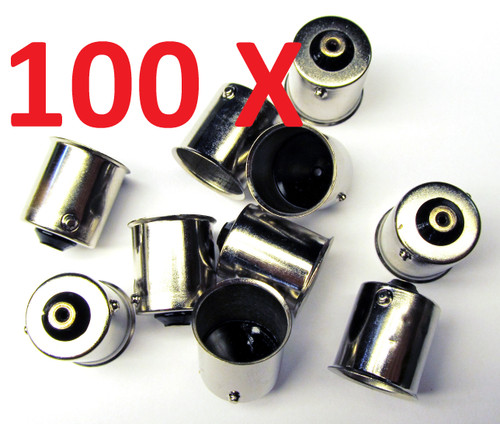 BA15s Bayonet Base 100 Pack Car LED Light Lamp Bulb Socket Base Adapter 1156
