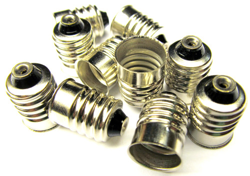 E10 Screw Base 10 Pack Car LED Light Lamp Bulb Socket Base Adapter 50,52,222