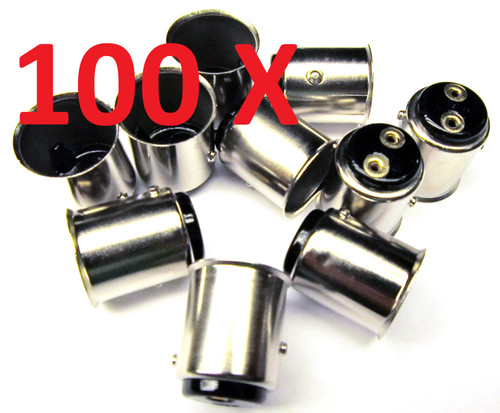 BAY15d Bayonet Base 100 Pack Car LED Light Lamp Bulb Socket Base Adapter 1157