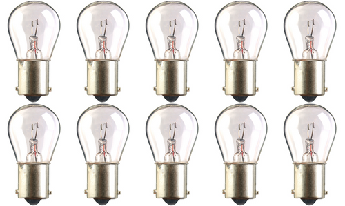 Box of 10 #7506LL Long Life Lamp Auto Bulb Automotive, 12V, 21W, BA15s, 21 Watt