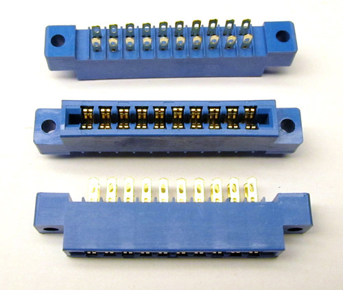 JAMMA 20 Pin Arcade Card Edge Connector Socket, Solder Eyelet, 3.96mm / 0.156"