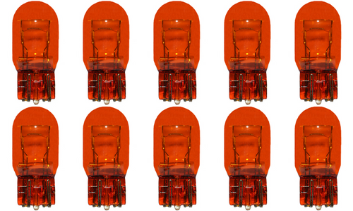 Box of 10 #7444NA 7444 Natural Amber Auto Bulb Automotive Lightbulb, 28/8 Watt