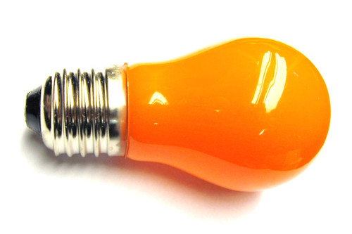 Orange Bulb 15 Watt, 130 Volt, A15, 15A15/O/130V, Signs / Displays / Party