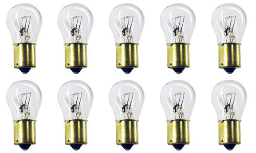 Box of 10 #1683 Auto Lamp Bulb Lightbulbs Automotive 28V 28.5W 1.02A BA15s