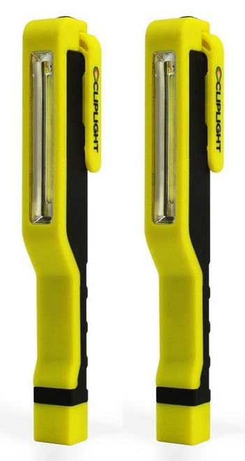 TWO LED Flashlight Super Bright 140 Lumens Camping Clipstrip Cliplight 111112