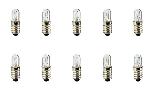 Box of 10 #333 Auto Bulbs Automotive Truck Aircraft, 28V 1.12W 0.04A