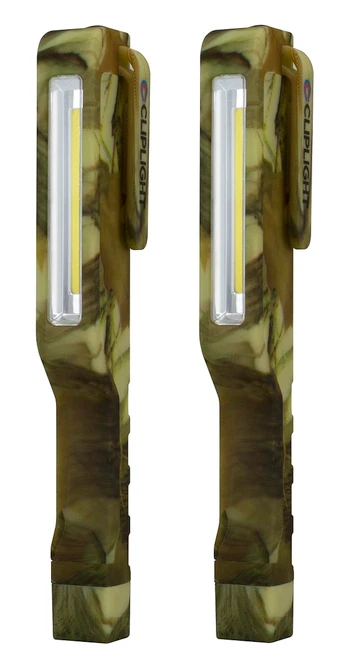 TWO LED Camo Flashlight Super Bright 140 Lmns Camping Clipstrip Cliplight 111116
