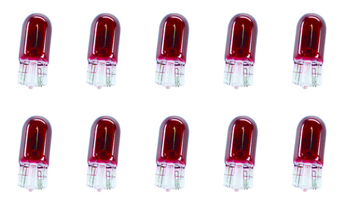 Box of 10 #194R 194 Red Lamp Auto Bulb Lightbulb 14V 3.78W 0.27A
