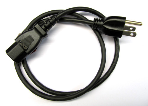 LOCKING AC Power Cord, IEC, 3 feet, 10A, vibration/pull proof, bands, servers