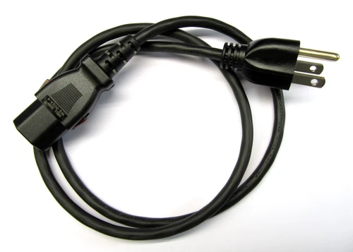 LOCKING AC Power Cord, IEC, 3 feet, 10A, vibration/pull proof, bands, servers