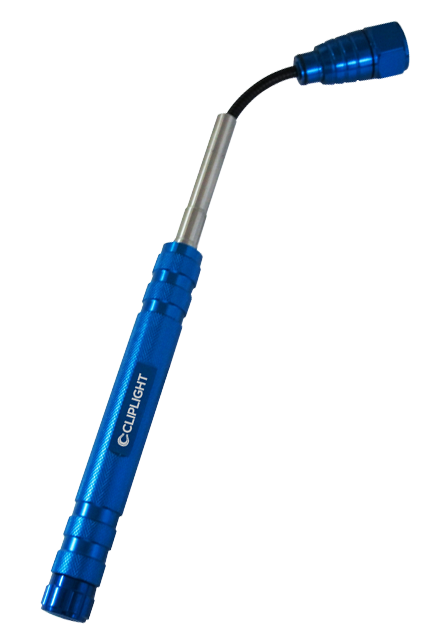 3-LED Telescopic Flex-Neck Magnetic Pickup All-Metal Worklight Cliplight 111103