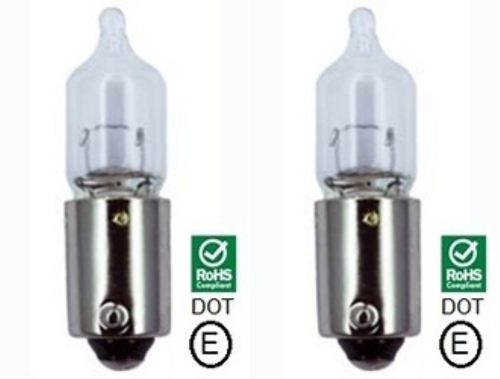 2 pcs #64132 Halogen Lamp Bulb Lightbulb 12 Volt 6 Watt H6W Bayonet BAX9s base