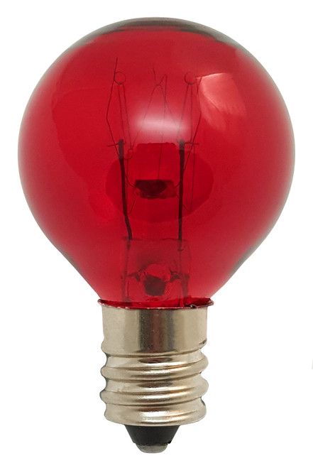 Red Bulb 10W, 120V, G9.5, Candelabra E12 Base, 10 Watt, 120 Volt 31mm dia, Decor Red Bulb 10W, 120V, G9.5, Candelabra E12 Base, 10 Watt, 120 Volt 31mm dia, Decor