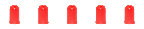 Red Bulb Cover Cap Boots, 5-Pack, 5mm, T1.5, T1.75 fits 2721, 2722, 2741