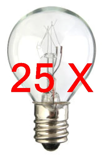 25 pack Bulb 5W, 24V, G9.5, Candelabra E12 Base, 5 Watt, 24 Volt, Decor