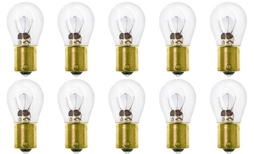 Box of 10 #1591 Lamp Auto Bulb Automotive Lightbulb 28V 17W 0.61A BA15s