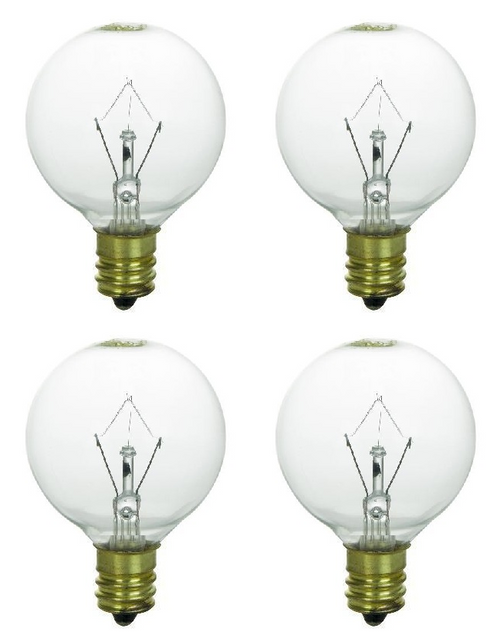 4-Pack 20 Watt Light Bulb for mid-size Scentsy wax diffusers/tart warmers