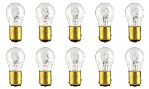 Box of 10 #1606 Lamp Auto Bulb Automotive Lightbulb 6.4V 17.22W BAY15d