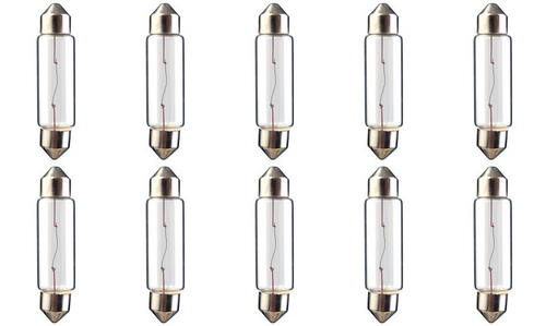 Box of 10 FT2405X Xenon Lamp Festoon Bulb Auto Lightbulb 24V 5W 44mm