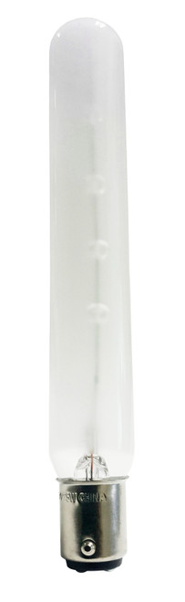 Bulb 20T6-1/2 Frosted 20 Watt 120 Volt BA15d Bayonet Base, 5.1" Long