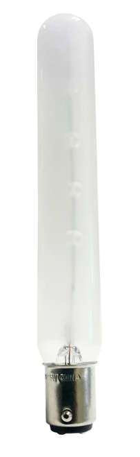 Bulb 20T6-1/2 Frosted 20 Watt 120 Volt BA15d Bayonet Base, 5.1" Long