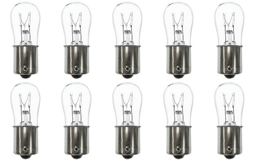 Box of 10 Bulbs 6 Watt 130 Volt Bayonet Base BA15s Clear 6S6SC/130V