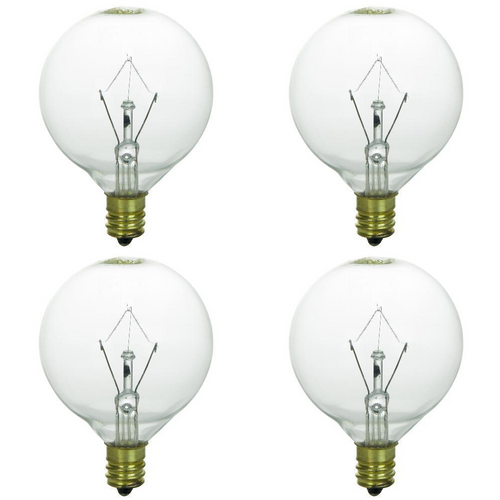 4-Pack 25 Watt LONG LIFE Light Bulb for large Scentsy wax diffusers/tart warmers
