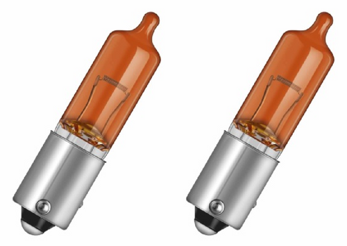 2 Amber Halogen Bulbs HY21W / 64137 /12146CP, 12V 21W, BAW9s, for Volvo 30640524