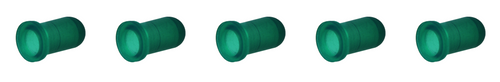Dark Green Bulb Cover Cap Boots, 5-Pack, 4mm, T1.25, fits 8640